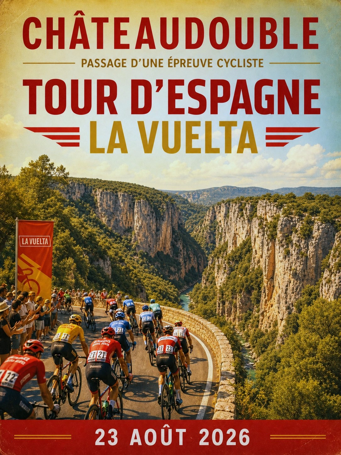 Passage d'une épreuve cycliste, Tour d'Espagne, La Vuelta